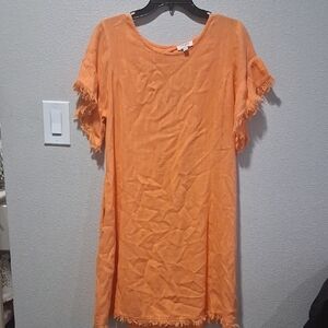 Umgee Vibrant Orange Knit Dress